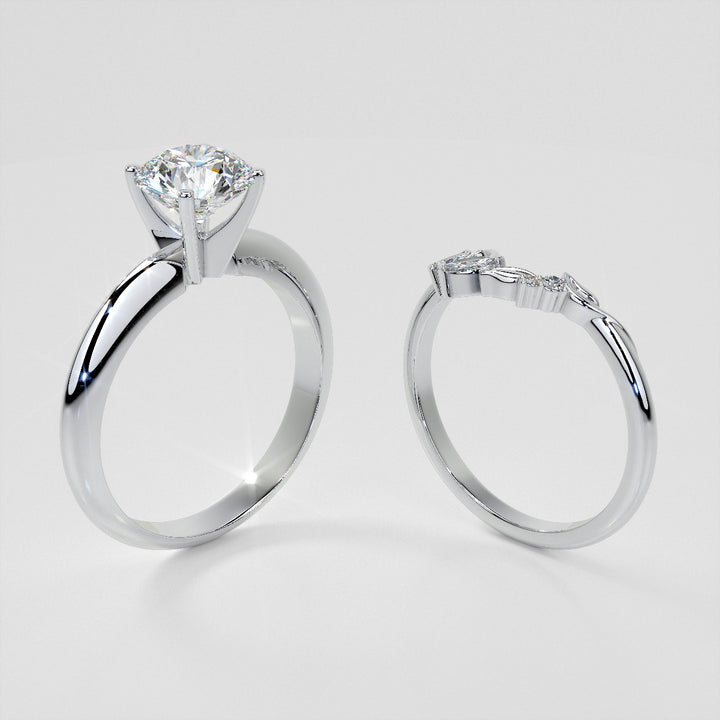 1/6 CTW Lab Grown Diamond Floral Contour Band