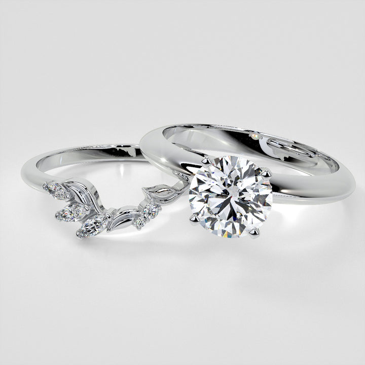 1/6 CTW Lab Grown Diamond Floral Contour Band