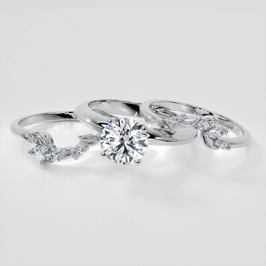 1/6 CTW Lab Grown Diamond Floral Contour Band