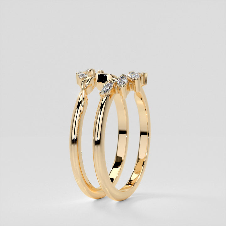 1/6 CTW Lab Grown Diamond Floral Contour Band