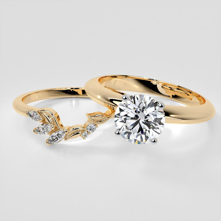 1/6 CTW Lab Grown Diamond Floral Contour Band