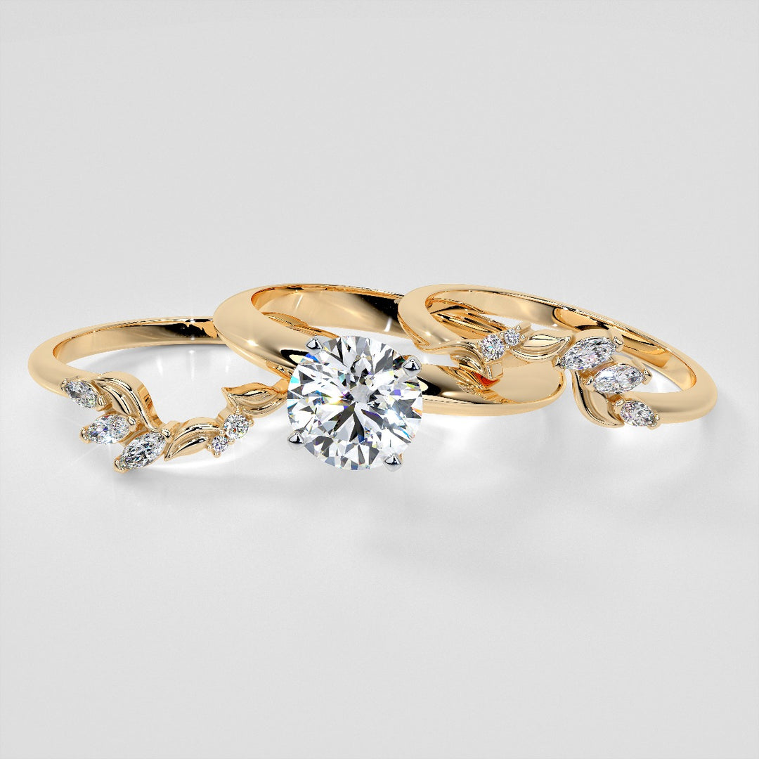 1/6 CTW Lab Grown Diamond Floral Contour Band