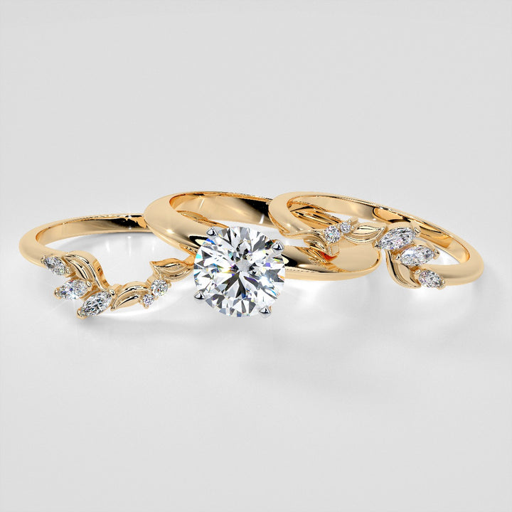 1/6 CTW Lab Grown Diamond Floral Contour Band