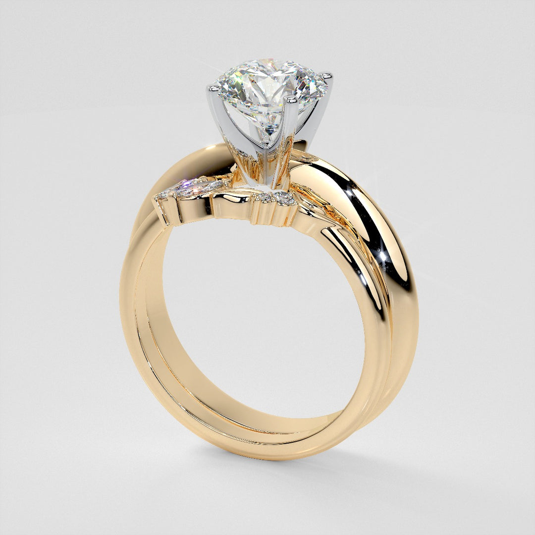 1/6 CTW Lab Grown Diamond Floral Contour Band