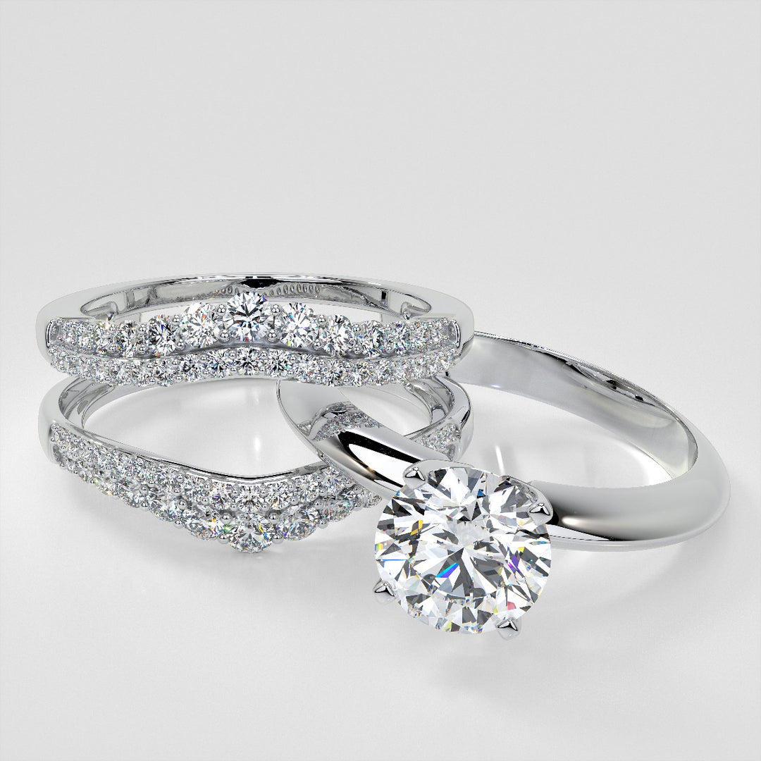 1 CTW Lab Grown Diamond Ring Guard Wedding Band in 14K Gold