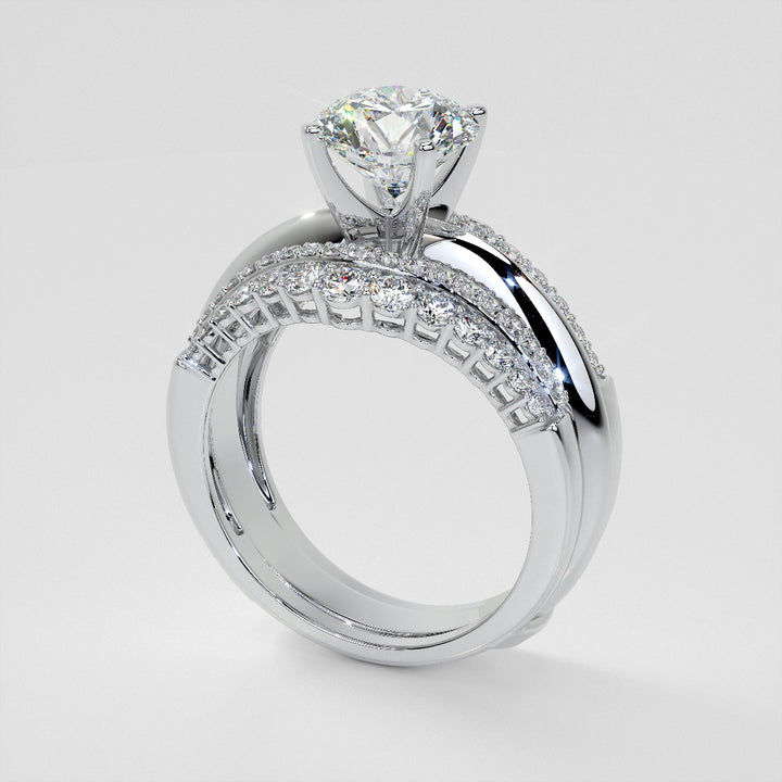 1 CTW Lab Grown Diamond Ring Guard Wedding Band in 14K Gold