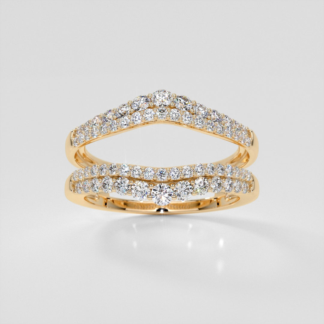 1 CTW Lab Grown Diamond Ring Guard Wedding Band in 14K Gold