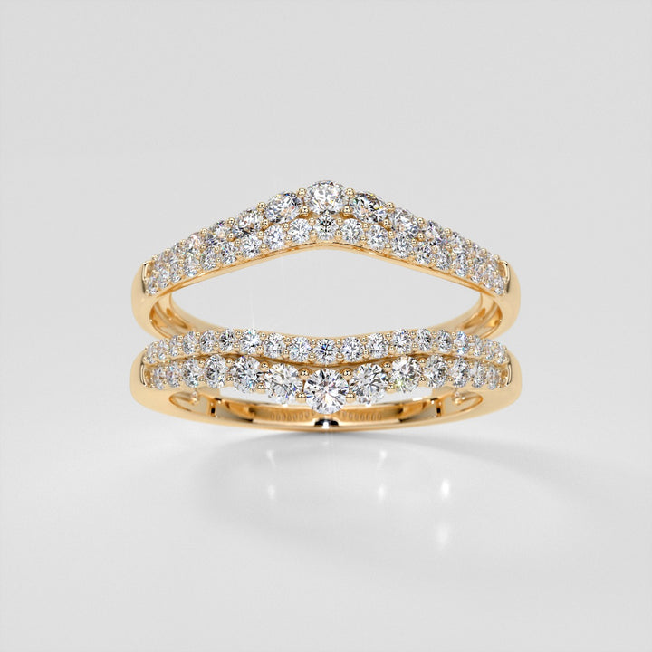 1 CTW Lab Grown Diamond Ring Guard Wedding Band in 14K Gold