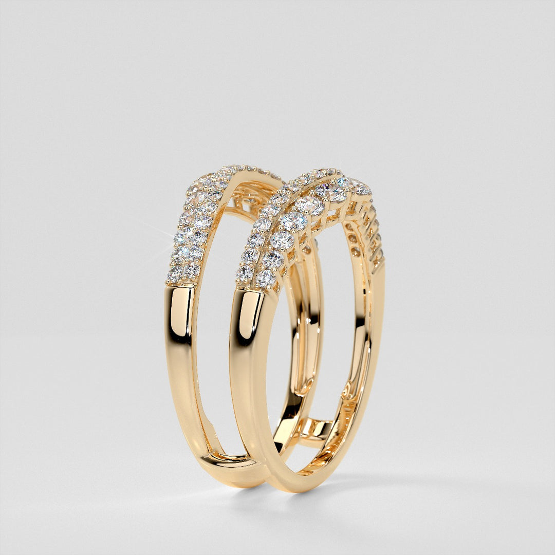 1 CTW Lab Grown Diamond Ring Guard Wedding Band in 14K Gold