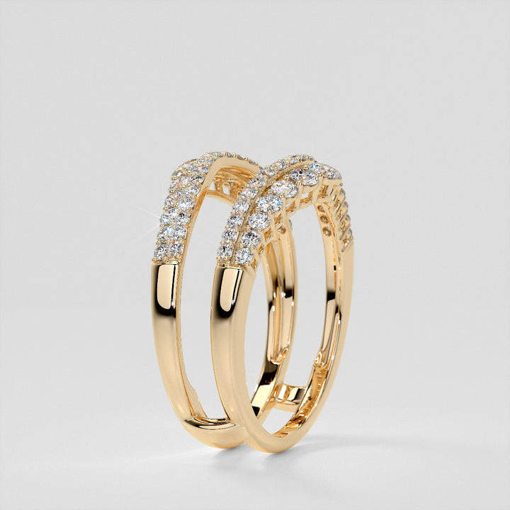 1 CTW Lab Grown Diamond Ring Guard Wedding Band in 14K Gold