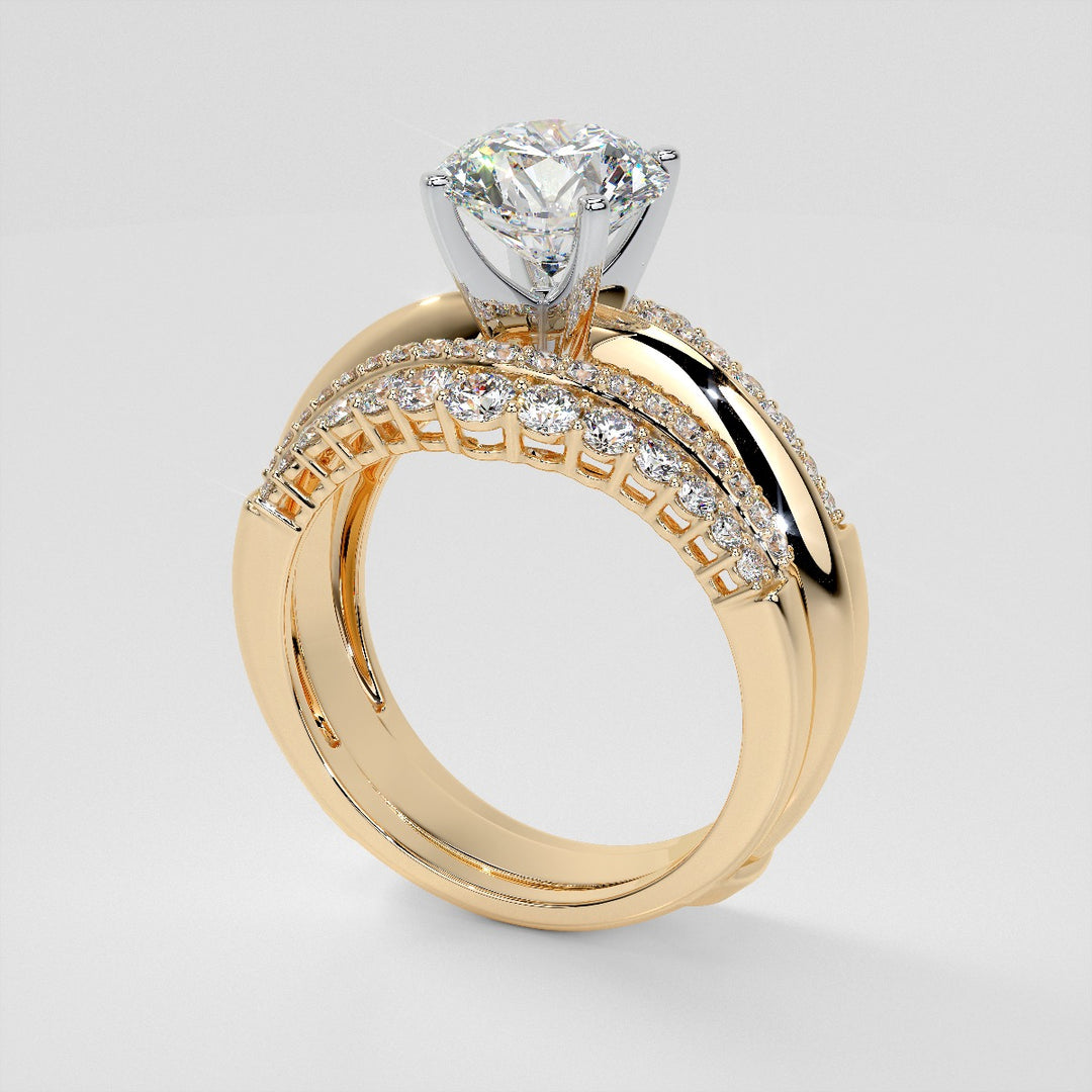 1 CTW Lab Grown Diamond Ring Guard Wedding Band in 14K Gold