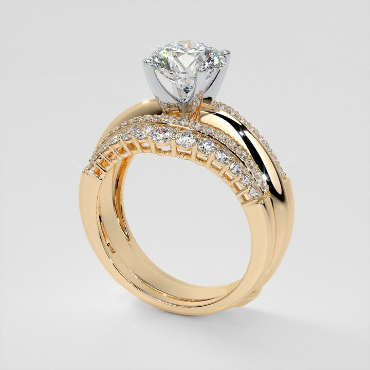 1 CTW Lab Grown Diamond Ring Guard Wedding Band in 14K Gold