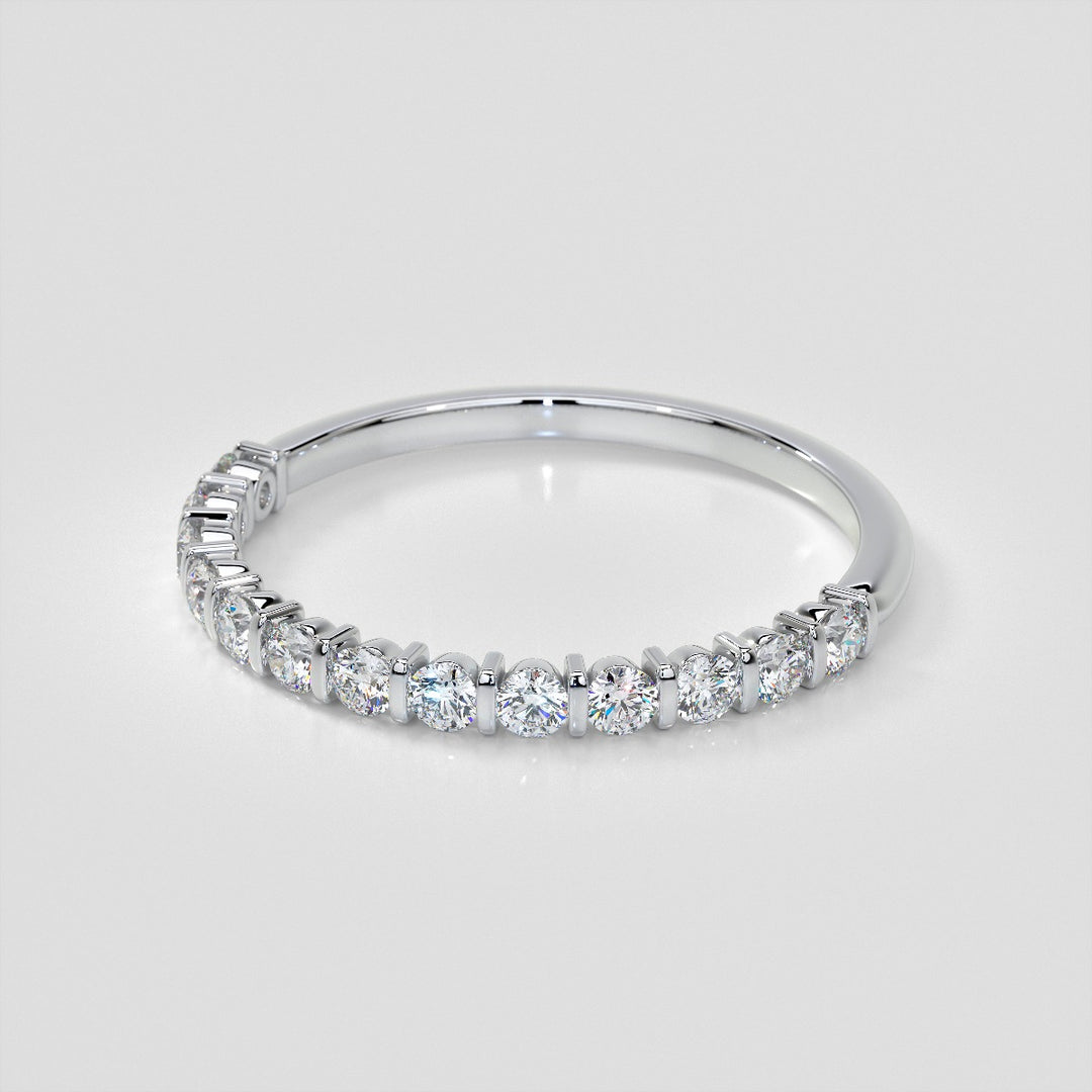 ¾ CTW Lab Grown Diamond Elegant Bar Band