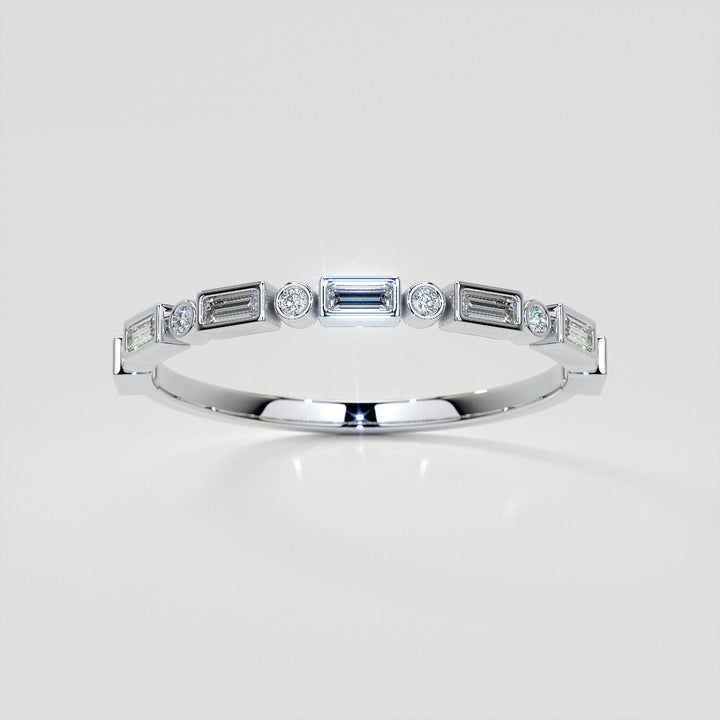 1/8 CTW Lab Grown Diamond Radiant Fusion Band