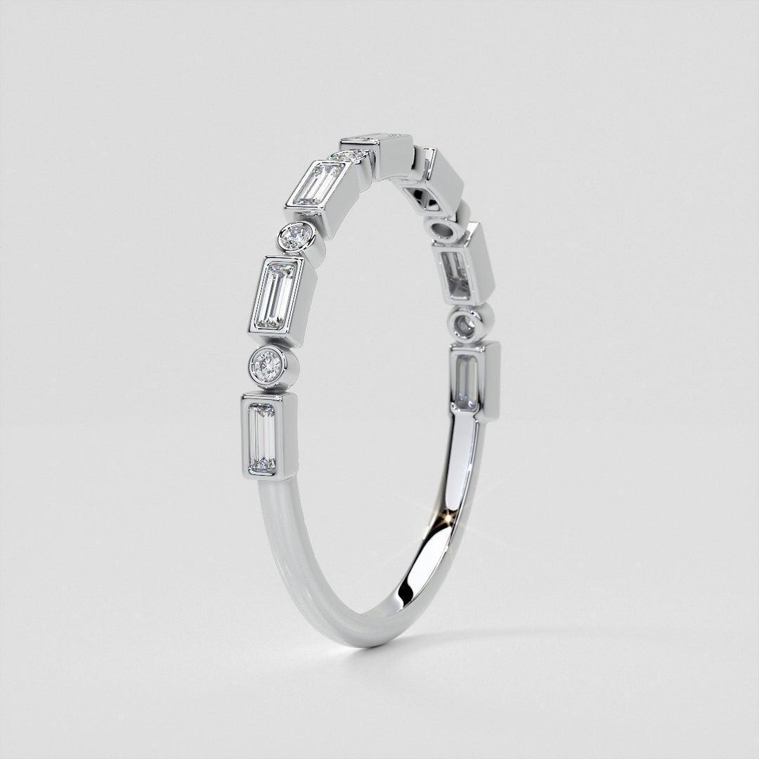 1/8 CTW Lab Grown Diamond Radiant Fusion Band