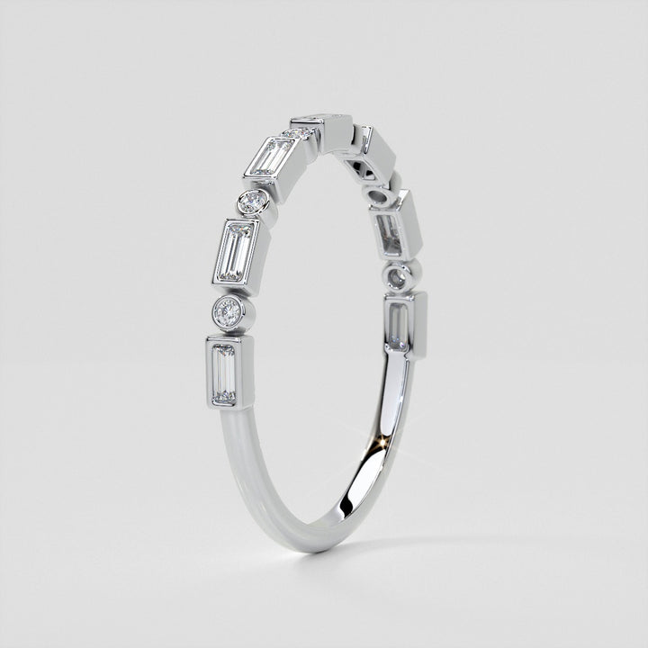 1/8 CTW Lab Grown Diamond Radiant Fusion Band