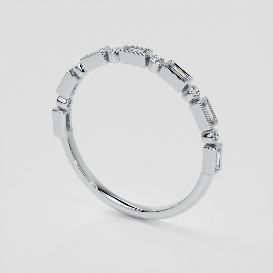 1/8 CTW Lab Grown Diamond Radiant Fusion Band