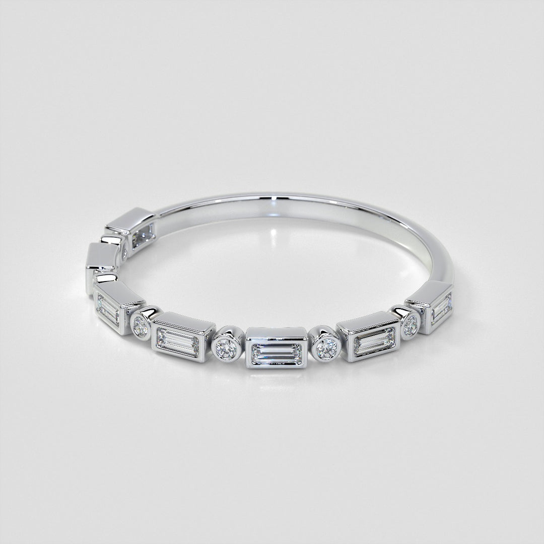 1/8 CTW Lab Grown Diamond Radiant Fusion Band
