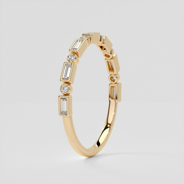 1/8 CTW Lab Grown Diamond Radiant Fusion Band