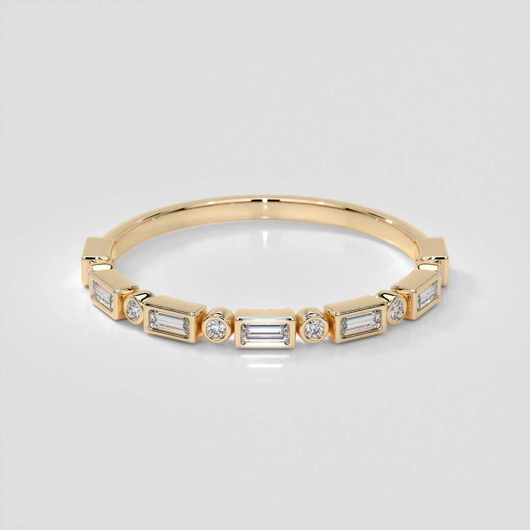 1/8 CTW Lab Grown Diamond Radiant Fusion Band