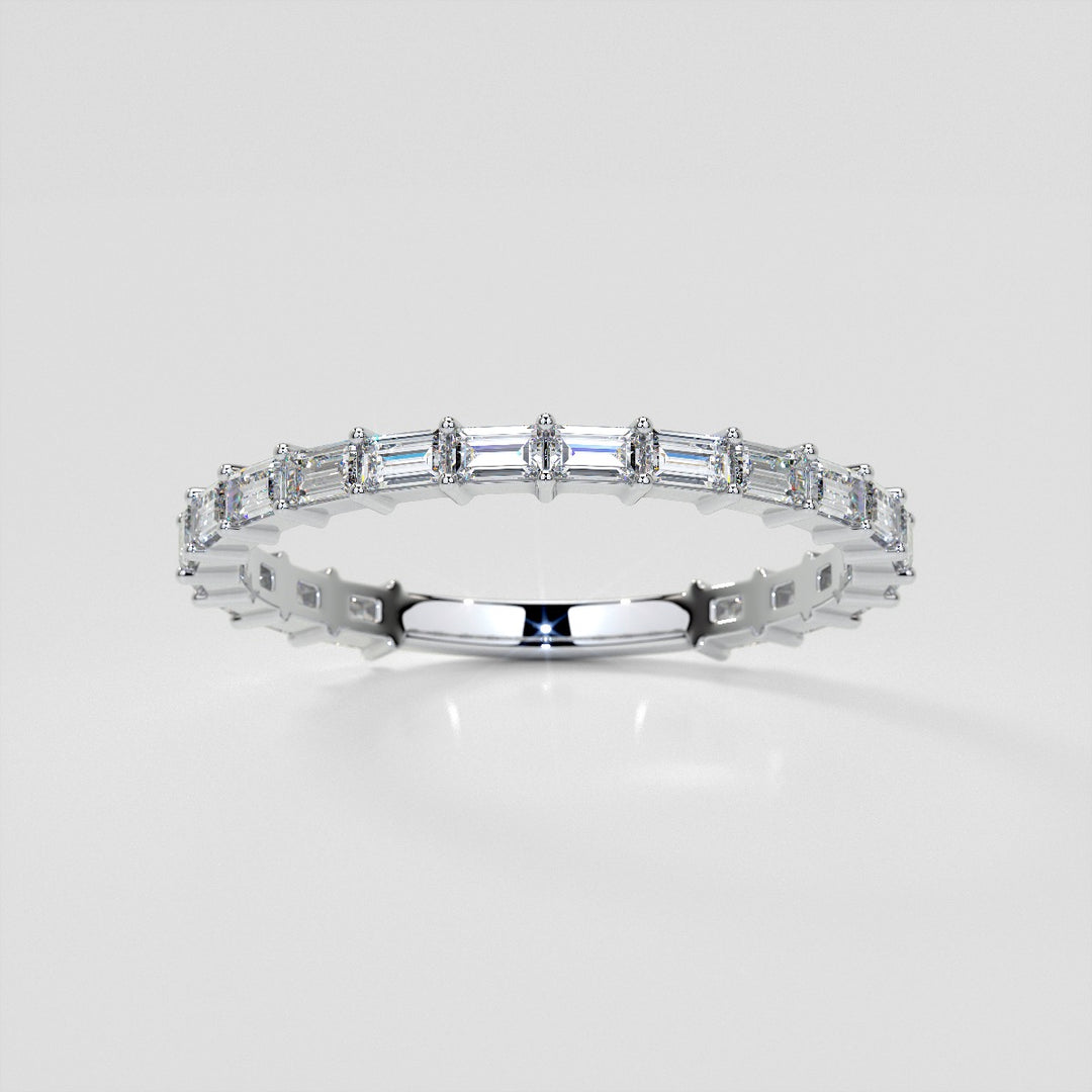 ¾ CTW Lab Grown Diamond Baguette Embrace Band