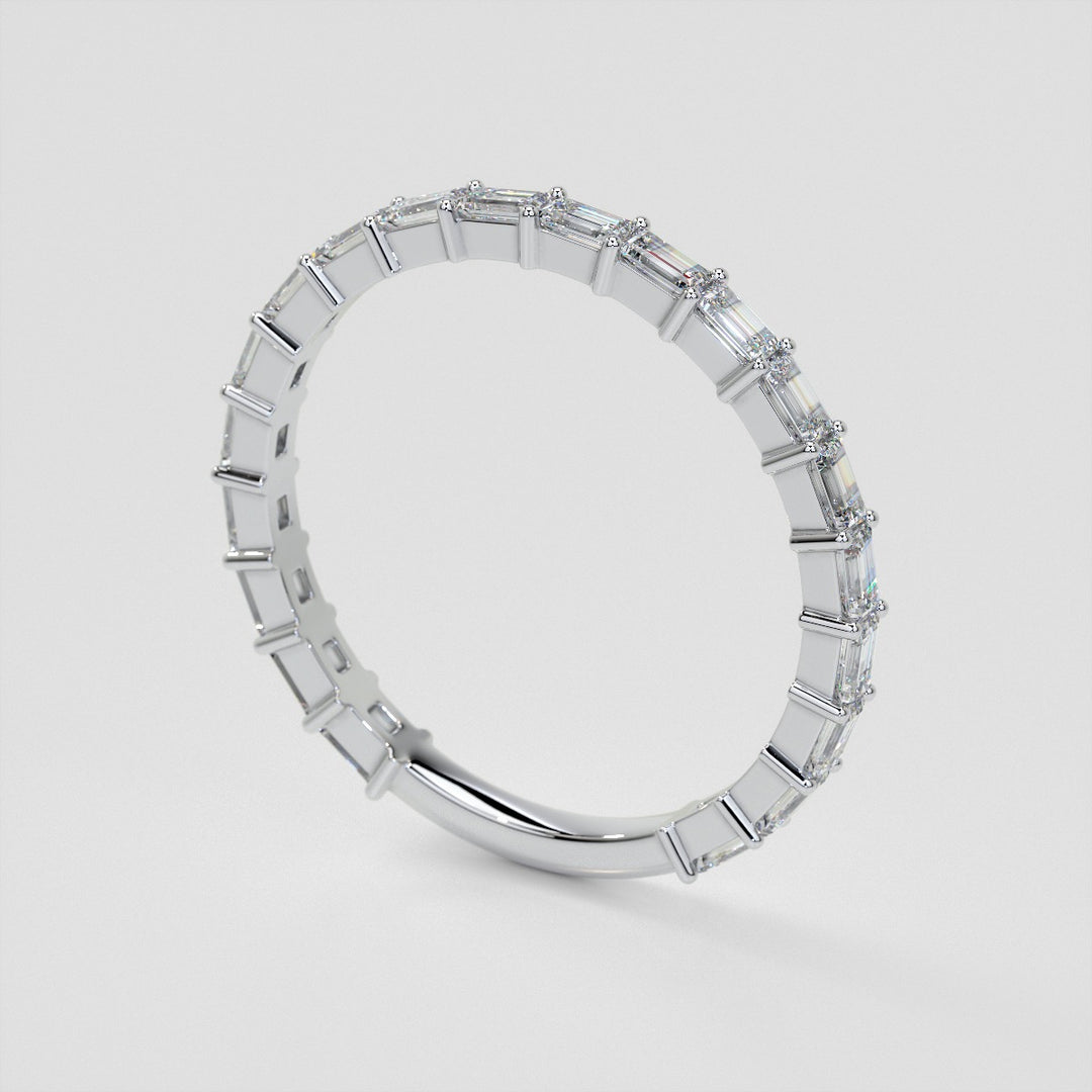 ¾ CTW Lab Grown Diamond Baguette Embrace Band