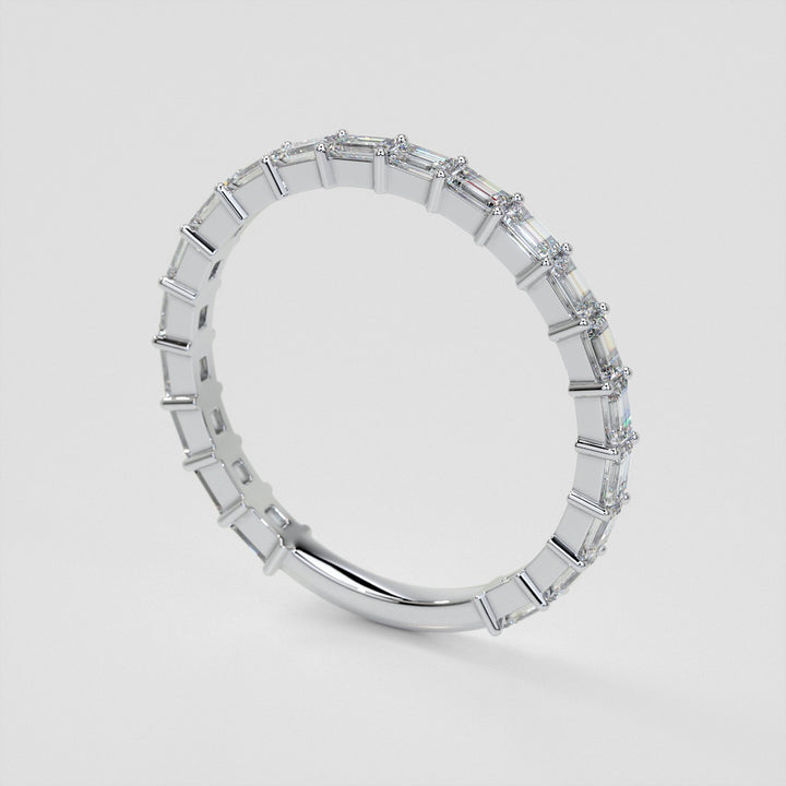 ¾ CTW Lab Grown Diamond Baguette Embrace Band