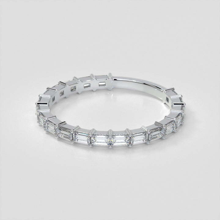 ¾ CTW Lab Grown Diamond Baguette Embrace Band