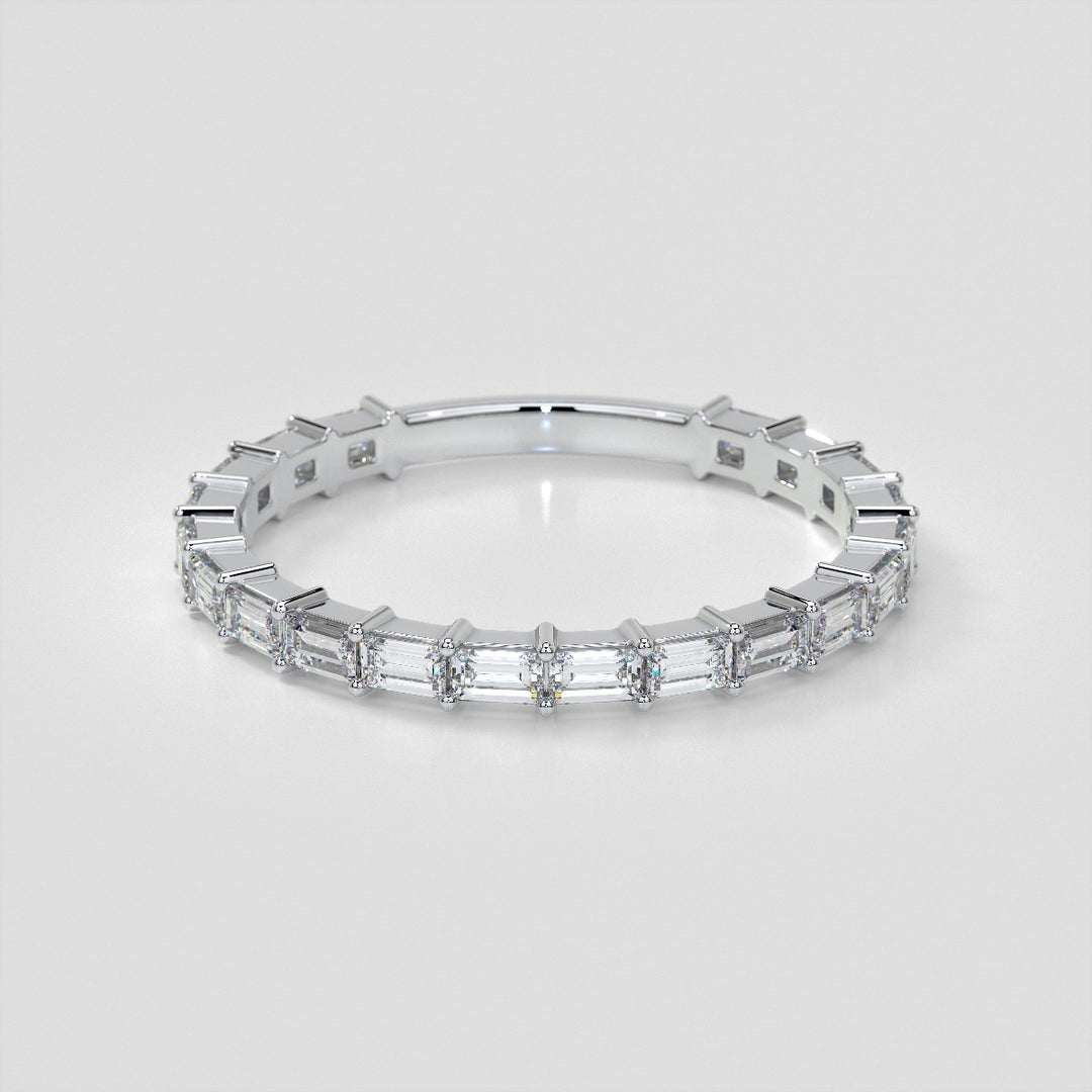 ¾ CTW Lab Grown Diamond Baguette Embrace Band