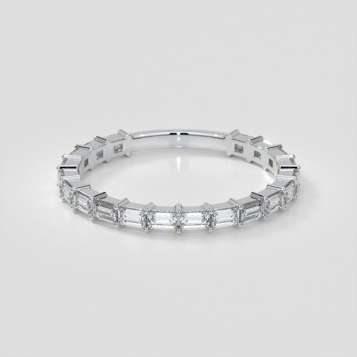 ¾ CTW Lab Grown Diamond Baguette Embrace Band