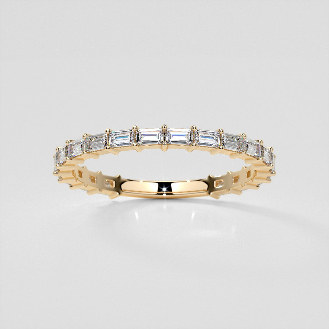 ¾ CTW Lab Grown Diamond Baguette Embrace Band