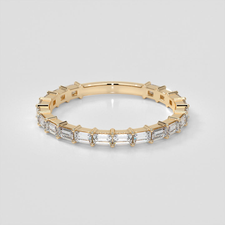 ¾ CTW Lab Grown Diamond Baguette Embrace Band