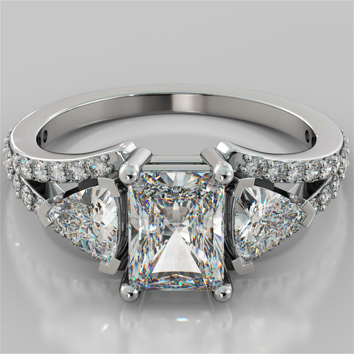 Radiant Cut Lab Grown Diamond Engagement Ring 