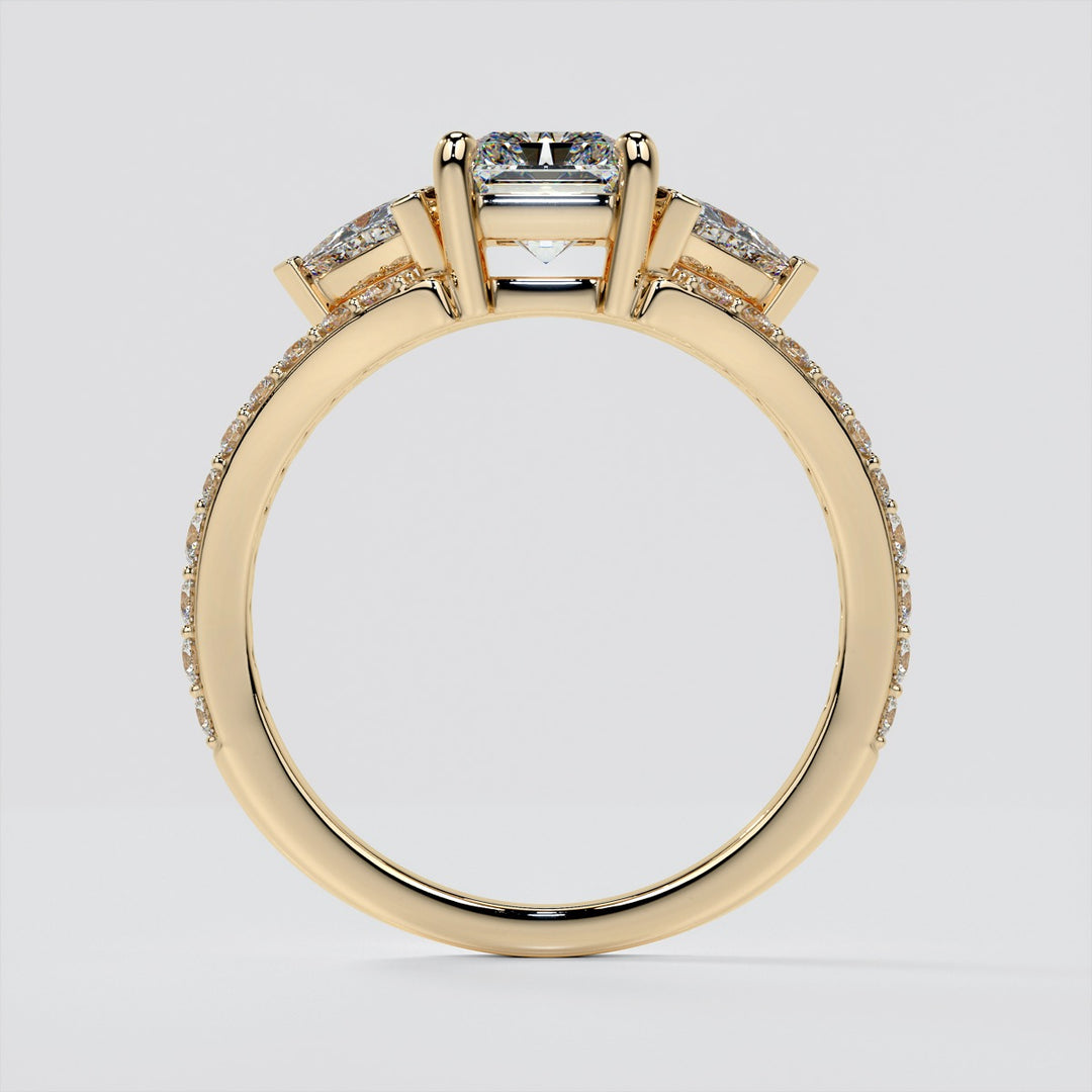 1.5Ct Lab Grown Diamond Radiant Cut Split Shank Engagement Ring