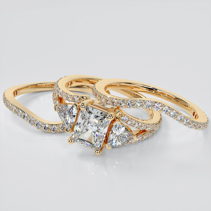 1.5Ct Lab Grown Diamond Radiant Cut Split Shank Engagement Ring