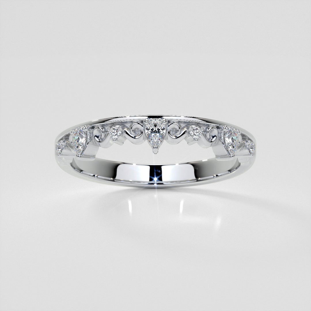 1/8 CTW Lab Grown Diamond Regal Crown of Elegance Band