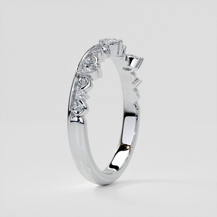 1/8 CTW Lab Grown Diamond Regal Crown of Elegance Band