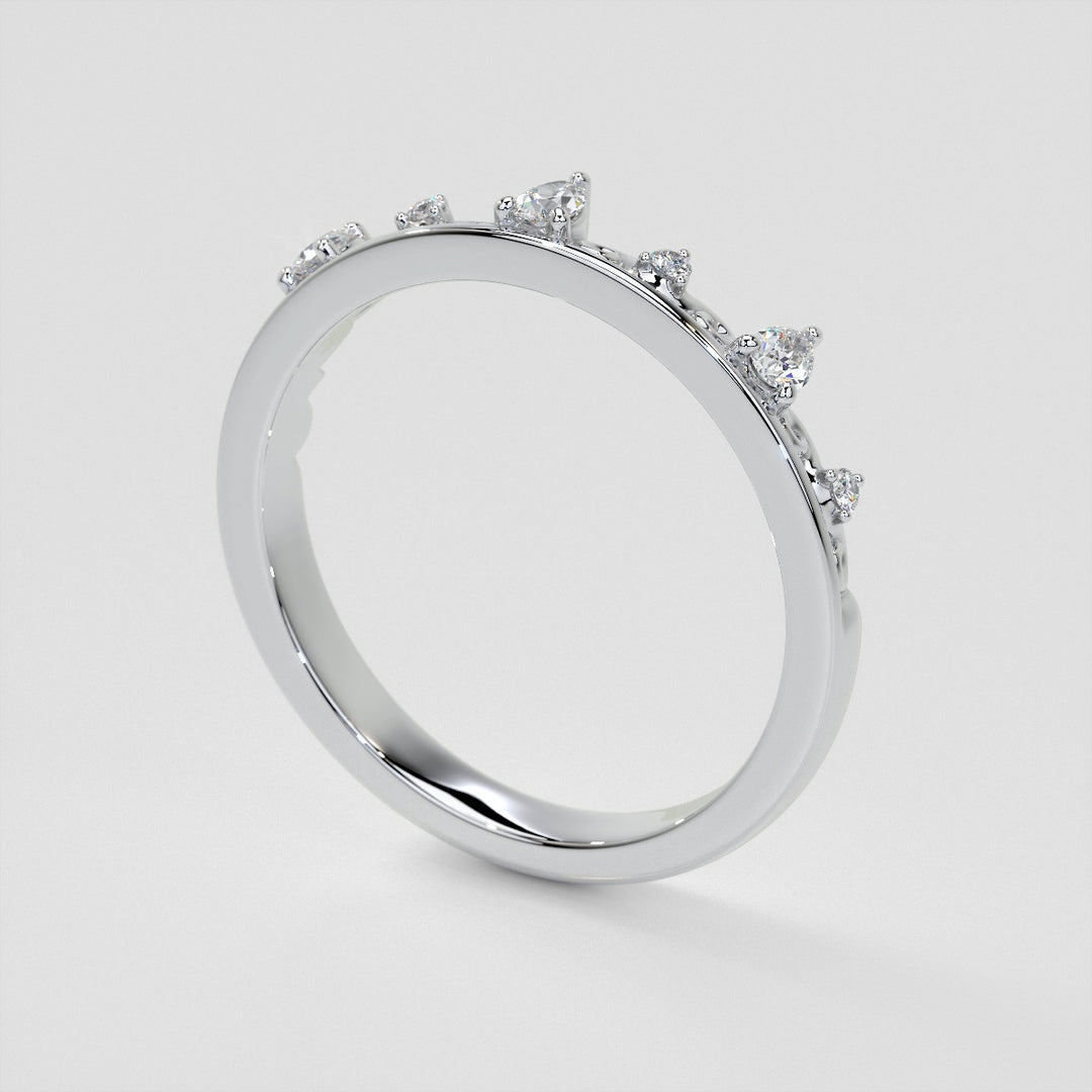 1/8 CTW Lab Grown Diamond Regal Crown of Elegance Band