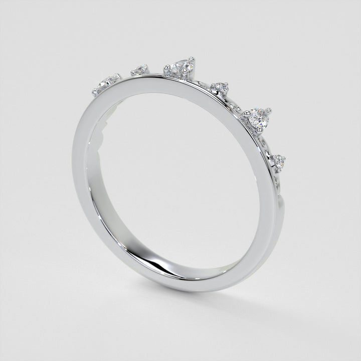 1/8 CTW Lab Grown Diamond Regal Crown of Elegance Band