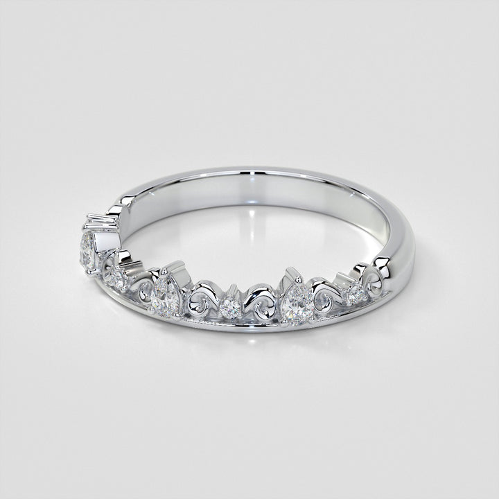 1/8 CTW Lab Grown Diamond Regal Crown of Elegance Band
