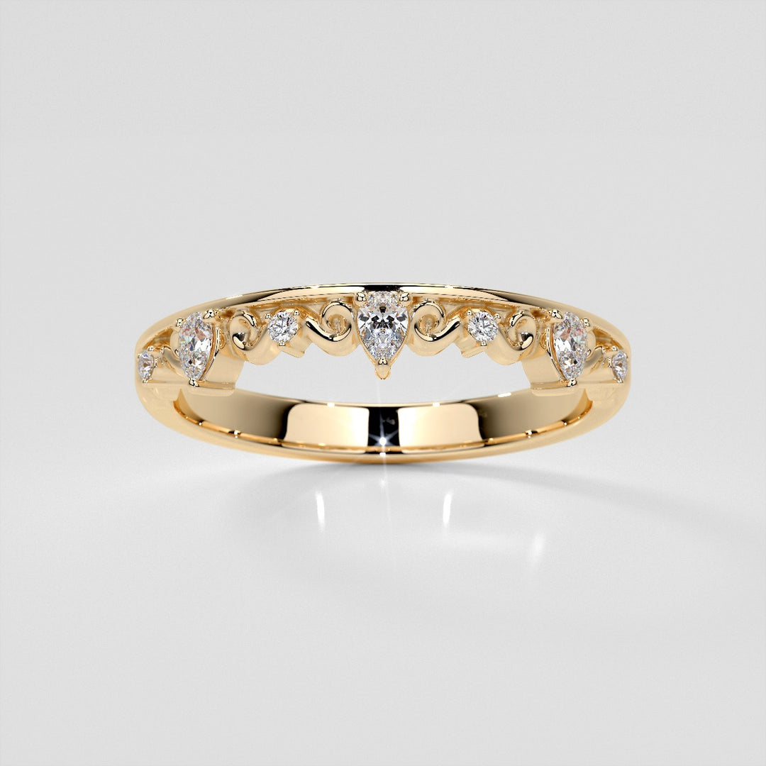 1/8 CTW Lab Grown Diamond Regal Crown of Elegance Band