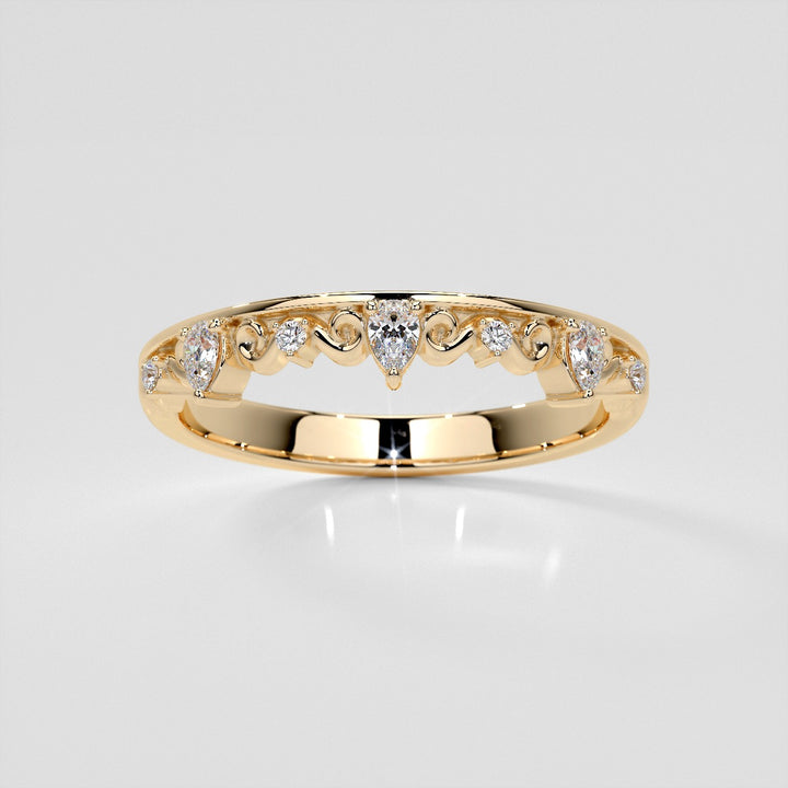 1/8 CTW Lab Grown Diamond Regal Crown of Elegance Band