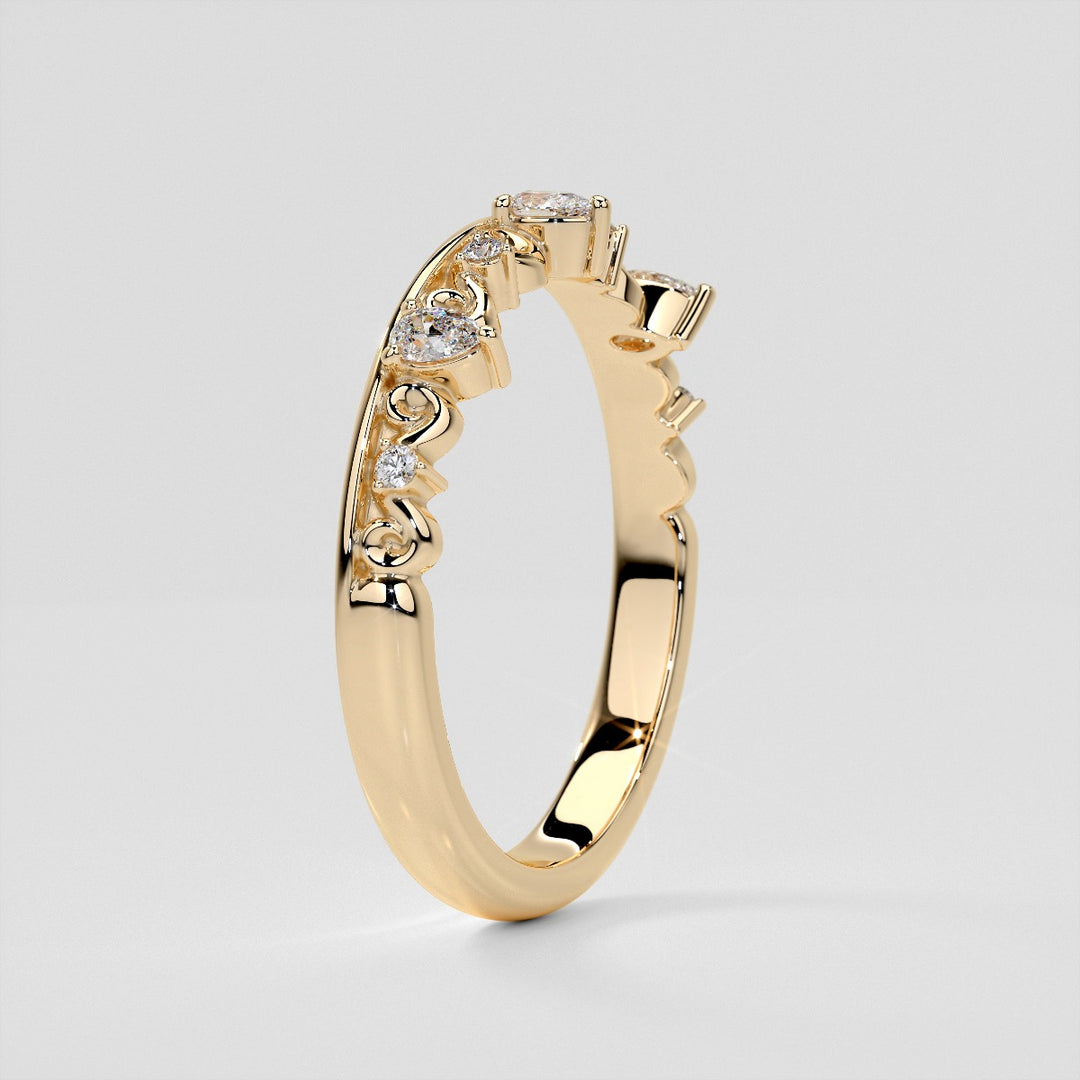 1/8 CTW Lab Grown Diamond Regal Crown of Elegance Band