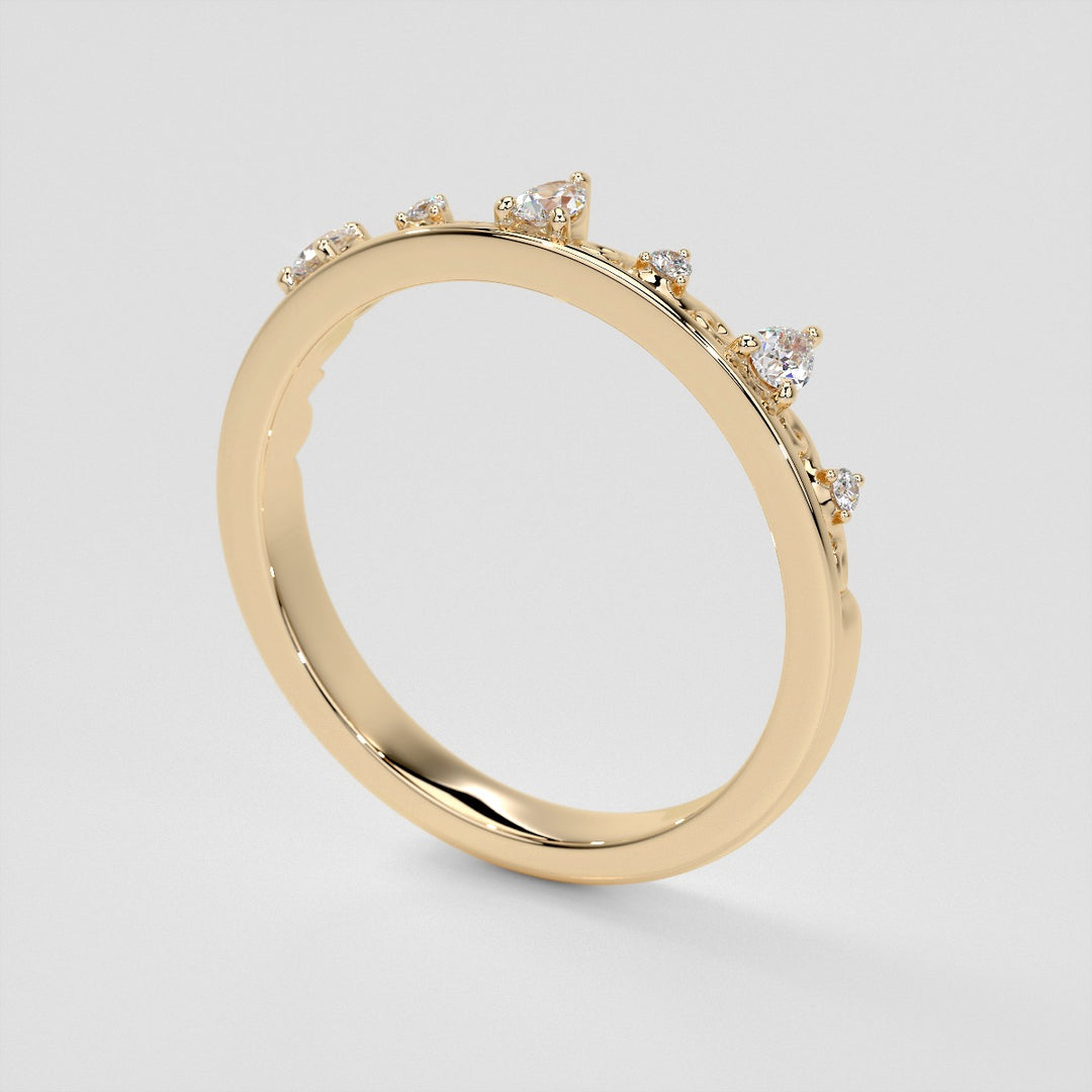 1/8 CTW Lab Grown Diamond Regal Crown of Elegance Band