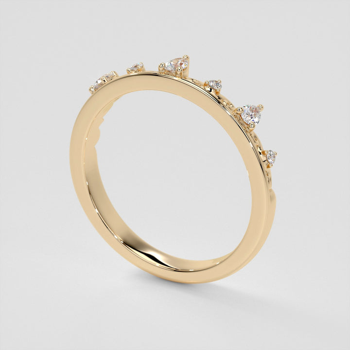 1/8 CTW Lab Grown Diamond Regal Crown of Elegance Band