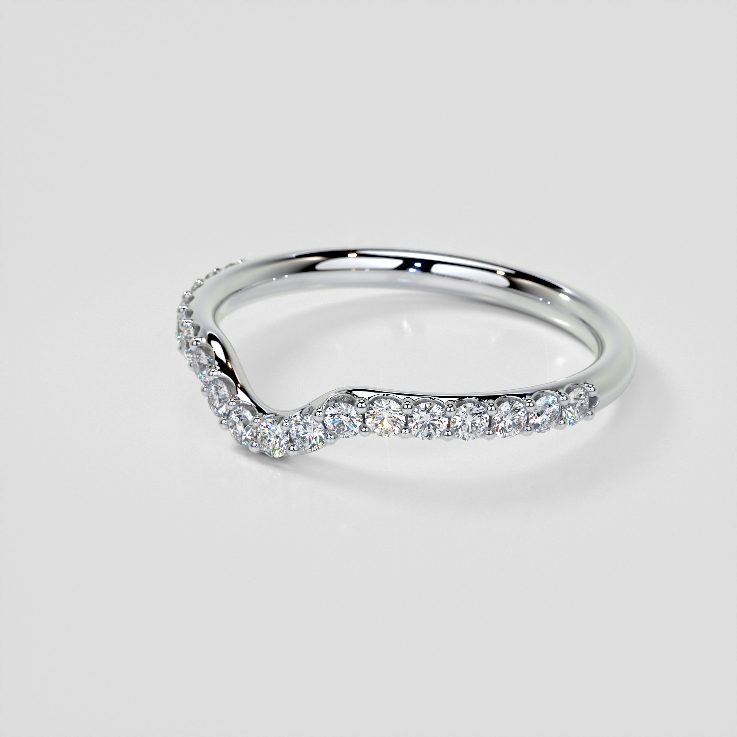 Round Cut Hidden Halo Engagement Ring