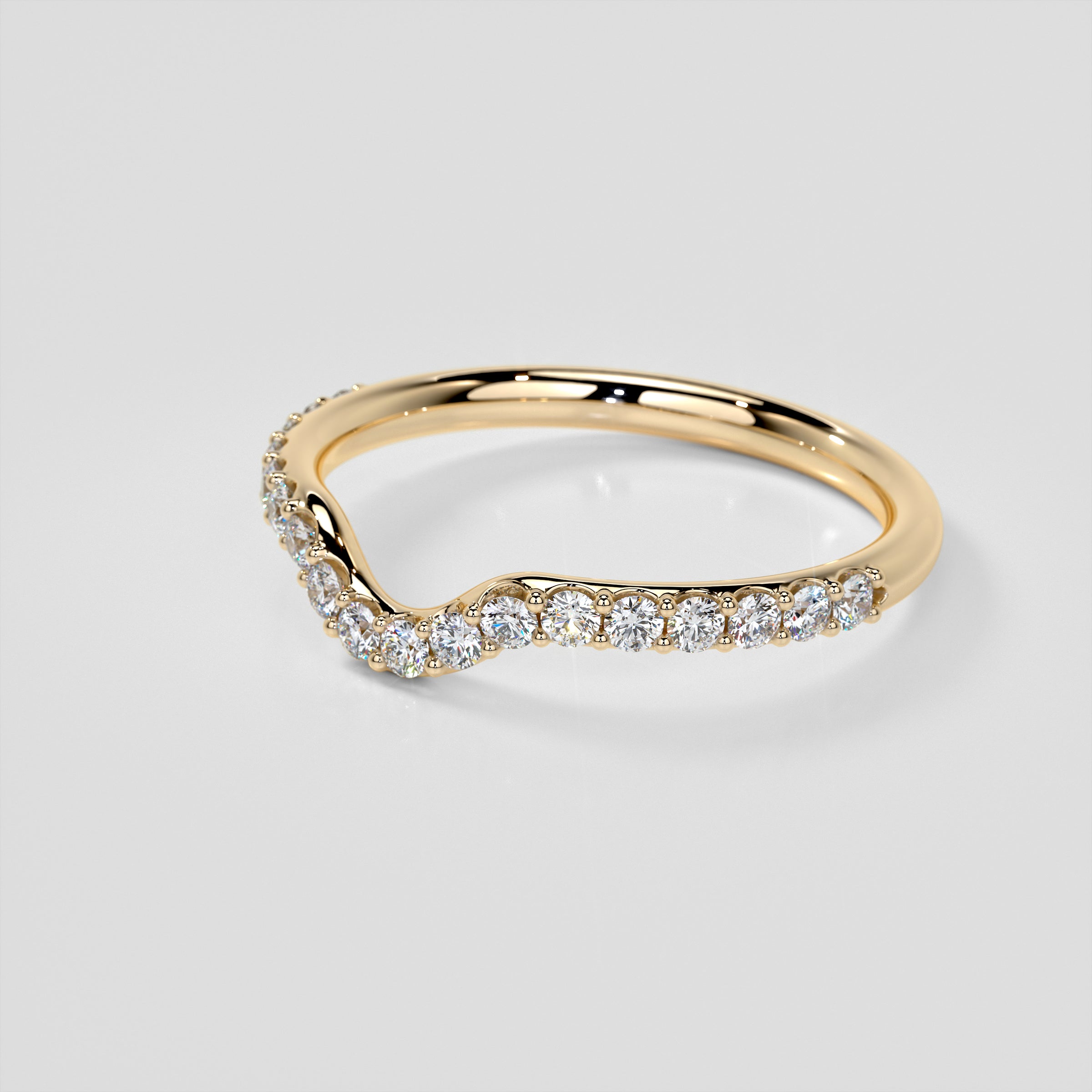 Round Cut Hidden Halo Engagement Ring