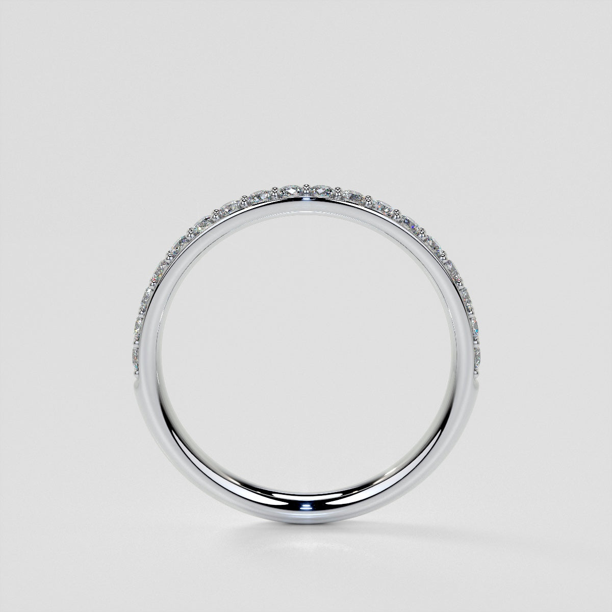 Round Cut Hidden Halo Engagement Ring with Accents