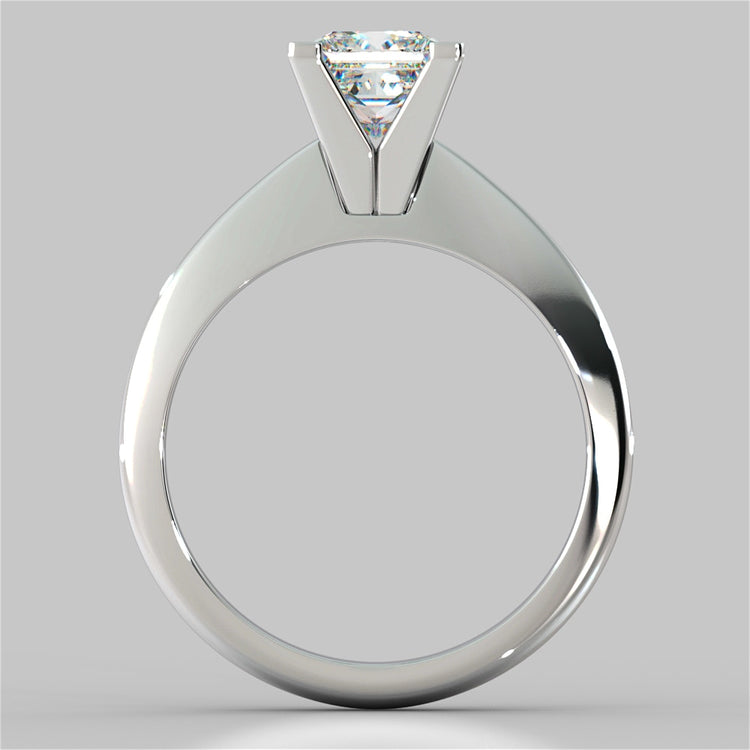 Knife Edge Princess Cut Engagement Ring