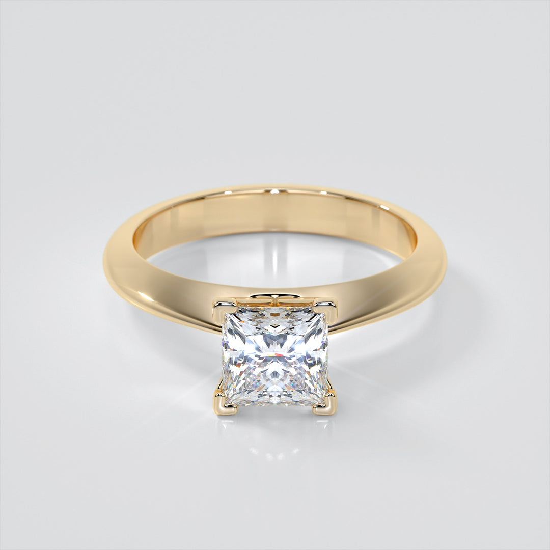 Knife Edge Princess Cut Engagement Ring